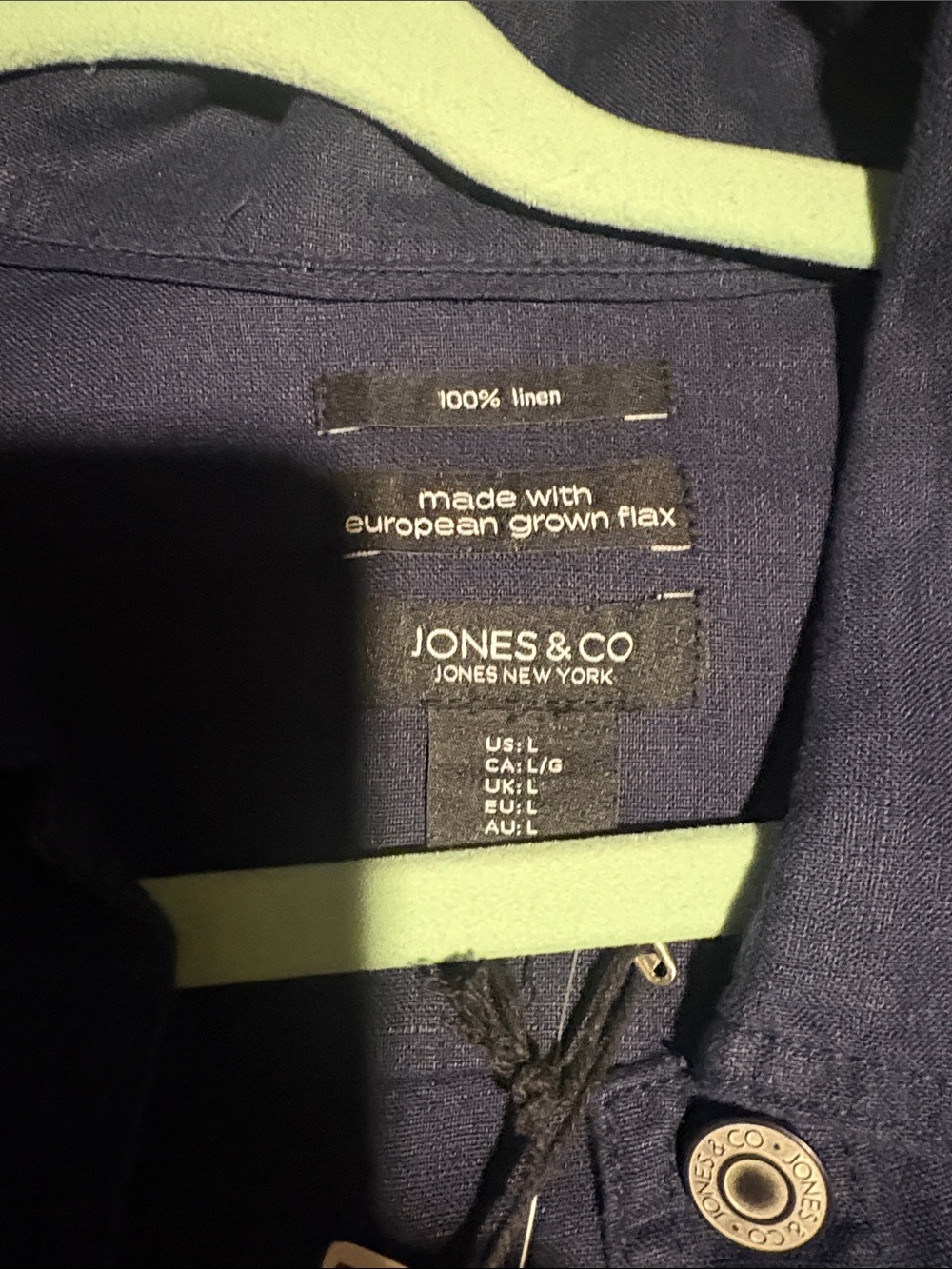 Jones New York womens linen shacket - Picture 3 of 4